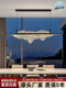 Chandelier for Dining Room, New Chinese Style, Modern Minimalist, Bar Counter, Tea Room, Artistic Linear Dining Table, Tea Table, Eye-Protecting Lighting Fixture