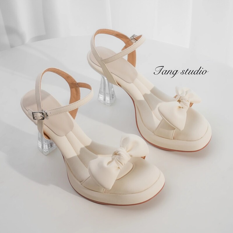 Beautiful and High-End High-Heeled Shoes for Women 2025 Summer New Style Bow-Knot Waterproof Platform Thick Heel Women's Sandals Beautiful and High-End High-Heeled Shoes for Women 2025 Summer New Style Bow-Knot Waterproof Platform Thick Heel Women's Sandals