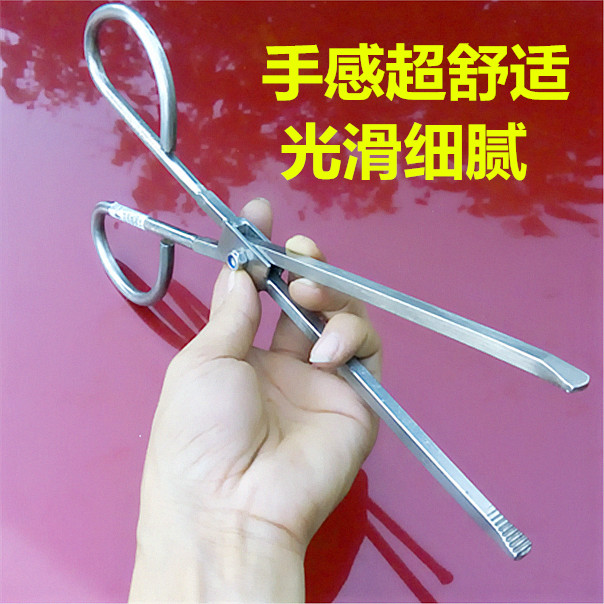 30cm-1m long stainless steel fire clamp garbage clamp Stainless steel fire clamp Briquette clip barbecue clip