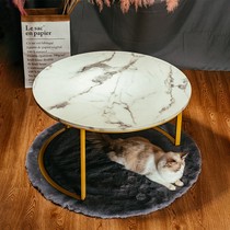 Marble Tea Table Light Luxury Simple Modern Living Room Round Nordic Creative Tea Table Aesthetic Multifunctional Nail Table