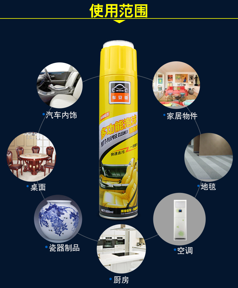 Đa chức năng làm sạch bọt Wan phụ kiện xe không điện phụ kiện nội thất xe bằng da nội thất - Sản phẩm làm sạch xe chổi vệ sinh điều hòa ô tô