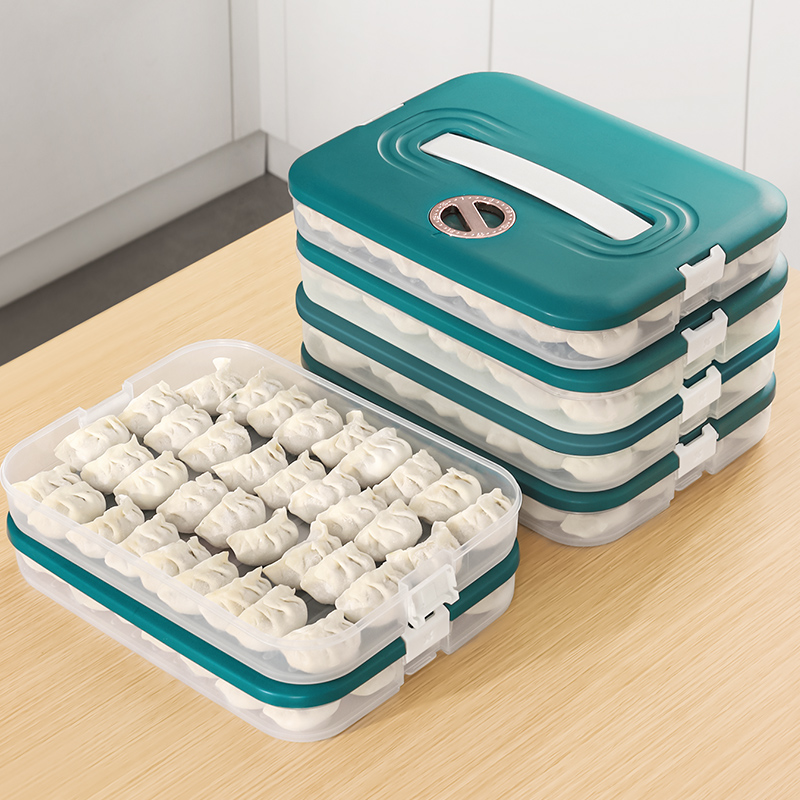 Water Dumplings Special Fridge Crisper Preservation Containing Frozen Box Food Grade Frozen Dumplings Frozen Multilayer Wonton Twisted