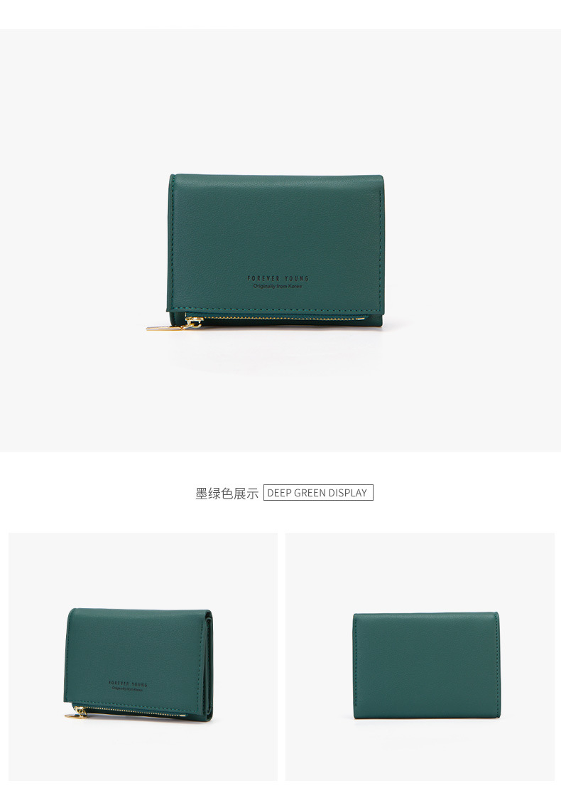 Ví nữ 2018 mới ngắn dễ thương ví mini zip xu sinh viên Phiên bản tiếng Hàn in ví nhỏ tươi - Ví tiền ví camelia
