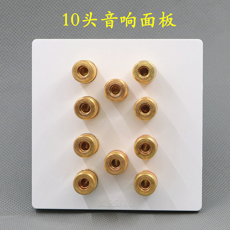 10 Head Sound Socket ten Hole Speaker Horn Sound Line 7 1 Power Amplifier 5 1 Channel Surround Audio Panel 86 Type