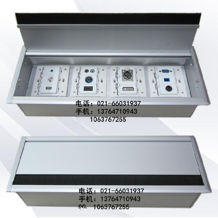 Multimedia conference room multifunction desktop socket free of welding HDMI2 0 HD VGA Cannon mic desk plug