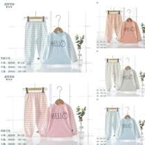 Purple Scents Children Children Autumn Clothes Autumn Pants Suit Boys Girls Mid-Childrens Baby Smile Face Letters Underwear Spring Autumn Color Cotton
