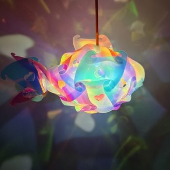 Colorful Laser Projector Lantern Decorations, Golden Film Handmade 10cm (Small Size) Lantern Material Kit