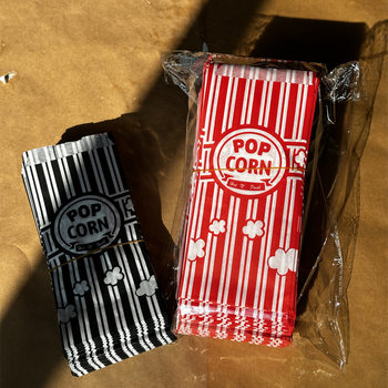 Ready-Made Popcorn Square-Bottom Oil-Proof Kraft Paper Disposable Food Packaging Bags Amazon Snack Paper Bags