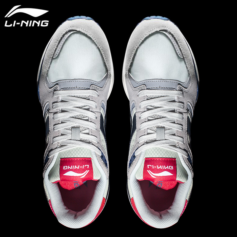 Li Ning sneaker men's shoes 2022 Spring Summer style Classic retro Breathable Old Daddy Shoes Casual Shoes Aganshoe Board Shoes