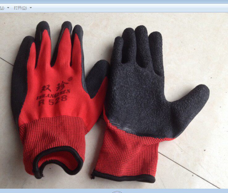 Double Jane R528 thirteen Needle gloves Lawless nylon oil resistant anti-slip anti-slip hanging glue gluing repair car anti-oil