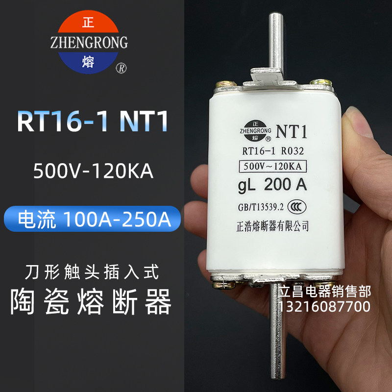 Positive fuse fuse RT16-1 NT1 250A 200A 160A 125A 100A fuse core 500V fuse