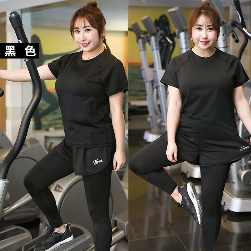 Fat Girl Fitness Clothing Running Sports Suit Women's Plus Size Sports Suit Women's Yoga Clothing Quick-Drying Professional Morning Running Suit Fat Girl Fitness Clothing Running Sports Suit Women's Plus Size Sports Suit Women's Yoga Clothing Quick-Drying Professional Morning Running Suit