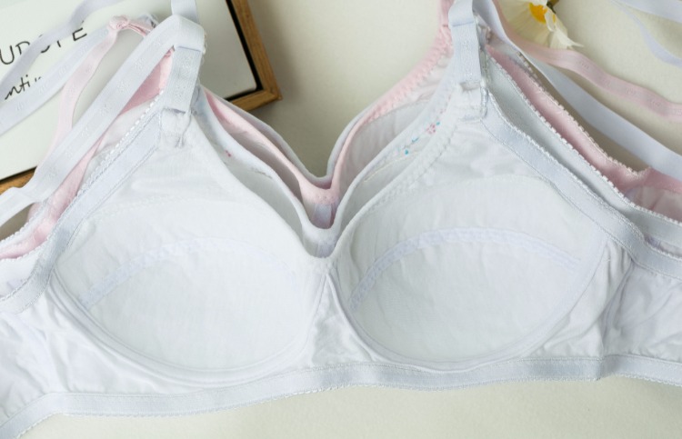 Đồ lót cotton mỏng, thấm mồ hôi cotton, không vòng thép, không xốp, áo ngực cotton, áo ngực mẹ, mùa hè đồ lót phụ nữ