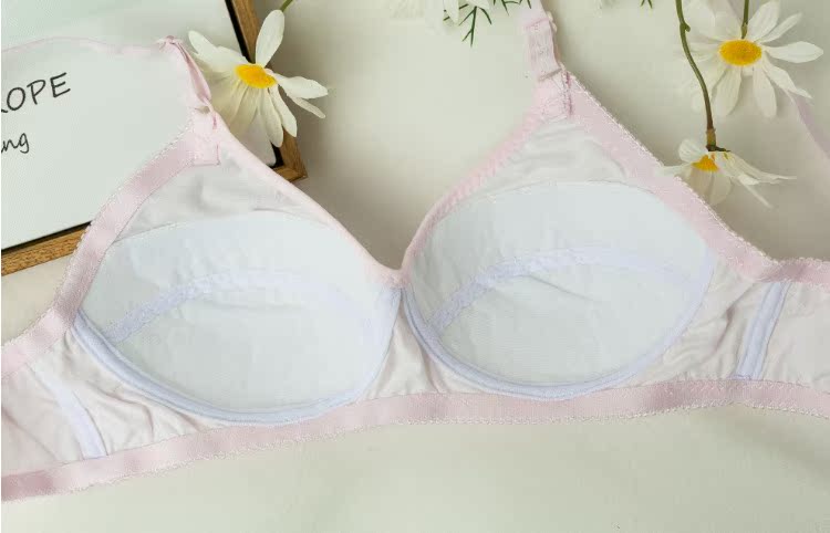Đồ lót cotton mỏng, thấm mồ hôi cotton, không vòng thép, không xốp, áo ngực cotton, áo ngực mẹ, mùa hè đồ lót phụ nữ