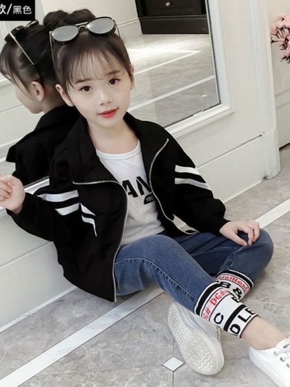 潮童外套2024年春装新款洋气儿童中大童春秋短款上衣童装网红潮