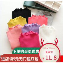 Tide girls 2021 new autumn top childrens clothing girls spring and autumn wild long-sleeved round neck base shirt cotton T-shirt