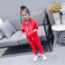Áo mới 2018 cho bé gái mùa thu Phong cách phương Tây phù hợp với bé Hàn Quốc mùa xuân và quần áo mùa thu cho bé áo len thể thao hai bộ đồ sơ sinh cho bé Phù hợp với trẻ em