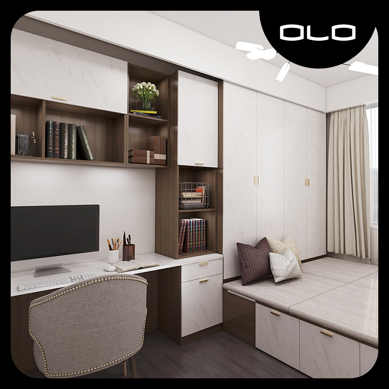 I Letatami bed Bed Wardrobe integrated Children's room Full house Custom small bedroom collapse Mi Bed Head Cabinet