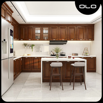 (Wile Saint-Emilion Cabinets) European solid wood integrated kitchen cabinets custom-made kitchen and home stove integrated custom-made