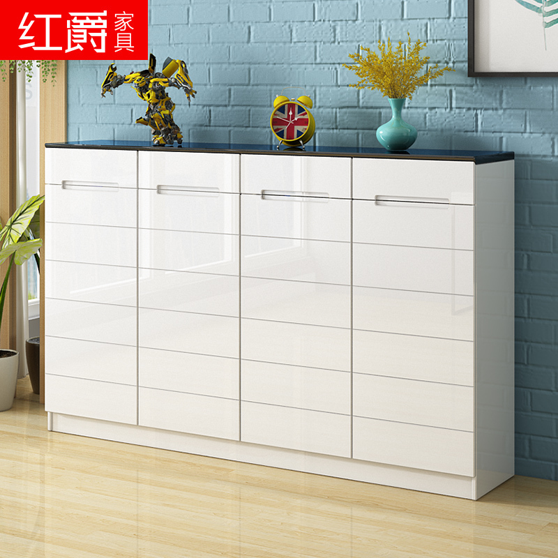 Simple modern shoe cabinet large-capacity living room economical entrance hall cabinet paint multi-functional door balcony shoe cabinet