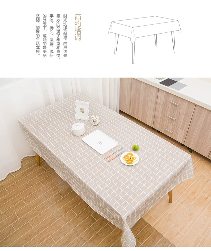 Nordic mat sub dầu nóng bảng vải không thấm nước bìa hình chữ nhật gia đình khăn trải bàn dùng một lần khăn trải bàn PVC - Khăn trải bàn khăn trải bàn đám cưới