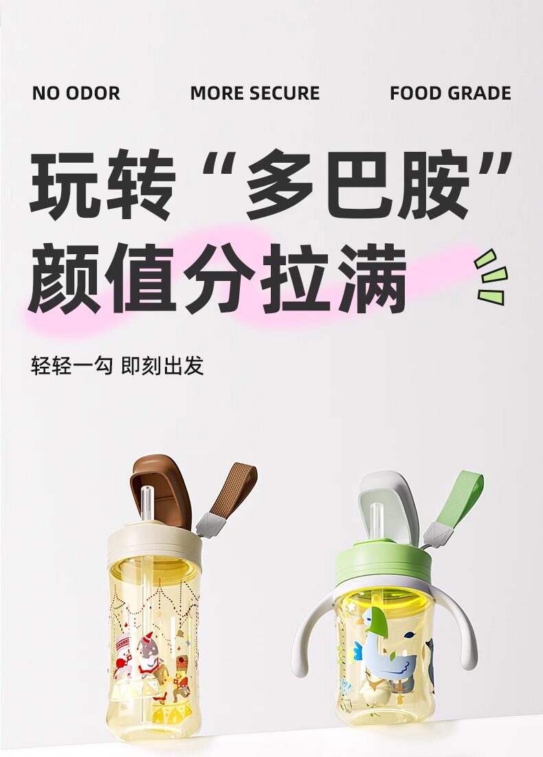 Крышка для бутылочек 安配水杯盖适配贝亲第3代奶瓶配件宽口奶瓶转换头直饮吸管重力球 Residential distribution