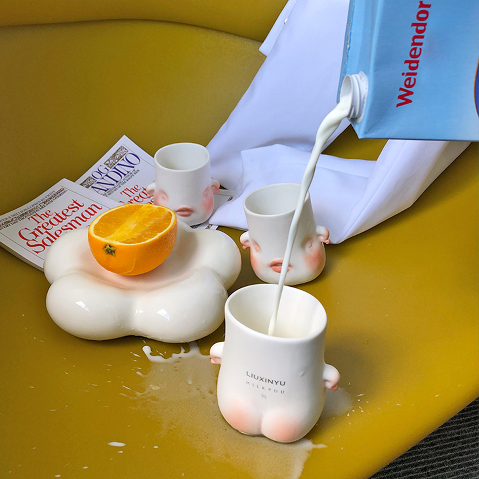 LIUXINYU | The small butt essence of the sticky man | Ceramic milk cup