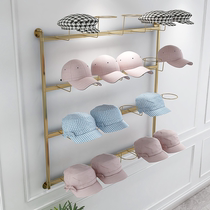Hat rack display rack mobile hat holder wall-mounted simple childrens hat display mother and baby store shelf hat storage rack