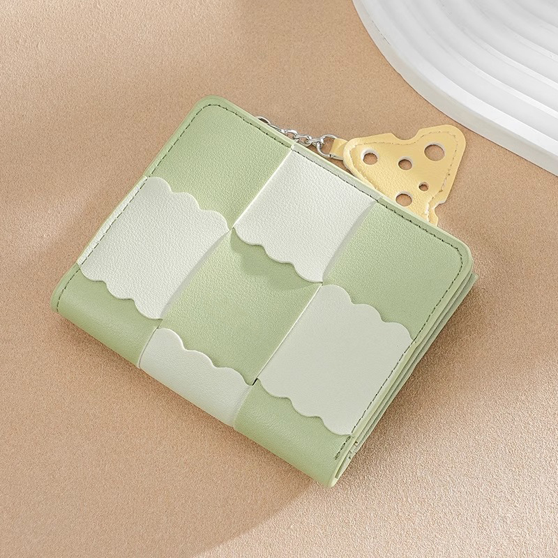 New Woven Short Wallet with Multiple Card Slots, Small, Exquisite and Simple, Coin Purse, Women's Cute Id Storage Bag