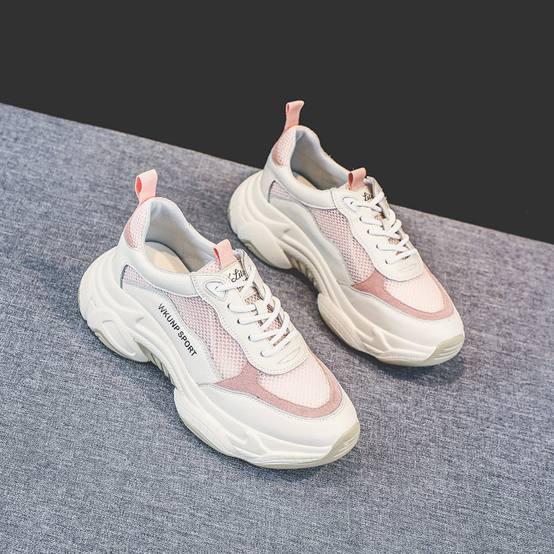 Breathable daddy shoes women's 2019 summer new Korean version of Zhixun shoes thick bottom mesh all-match heightening sports casual shoes