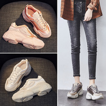 Old Daddy Shoes Women 2019 Spring New Ulzzang Nets Red Thick Bottom Retro Korean Version Casual Sneakers Women Shoes