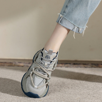 iFAShion This season’s trendy style ~ 2023 spring new versatile genuine leather thick sole Internet celebrity casual sports