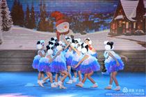 New Years Day Childrens dance suit Snow baby performance suit Childrens puff yarn dress performance suit Its snowing Childrens dance suit