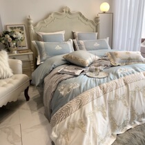 European luxury hotel high-end embroidery 80 long-staple cotton cotton cotton four-piece set cotton bedding 1 5m1 8m2m