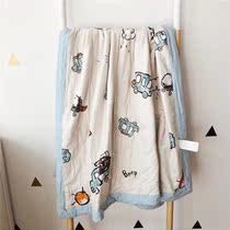 Ins cute cartoon kindergarten crib cotton double yarn children cotton summer air conditioning machine washable