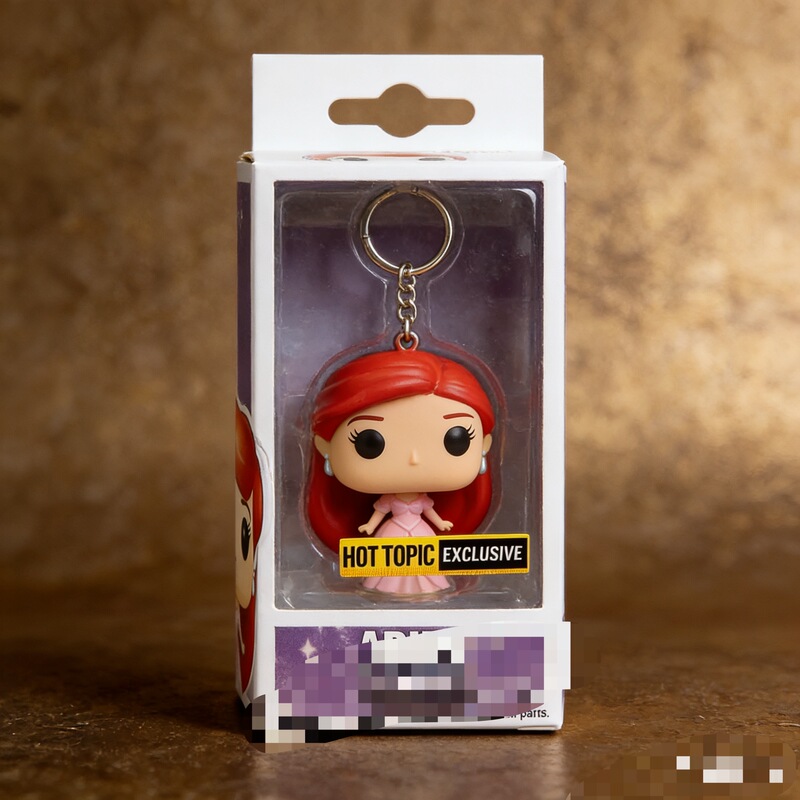 Cartoon Couple Car Creative Anti-Lost Mermaid Movie Merchandise Ariel Keychain Pendant Multifunctional Free Shipping
