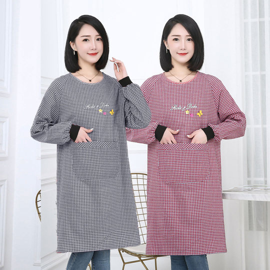 Korean style pure cotton overalls long sleeve Korean style apron