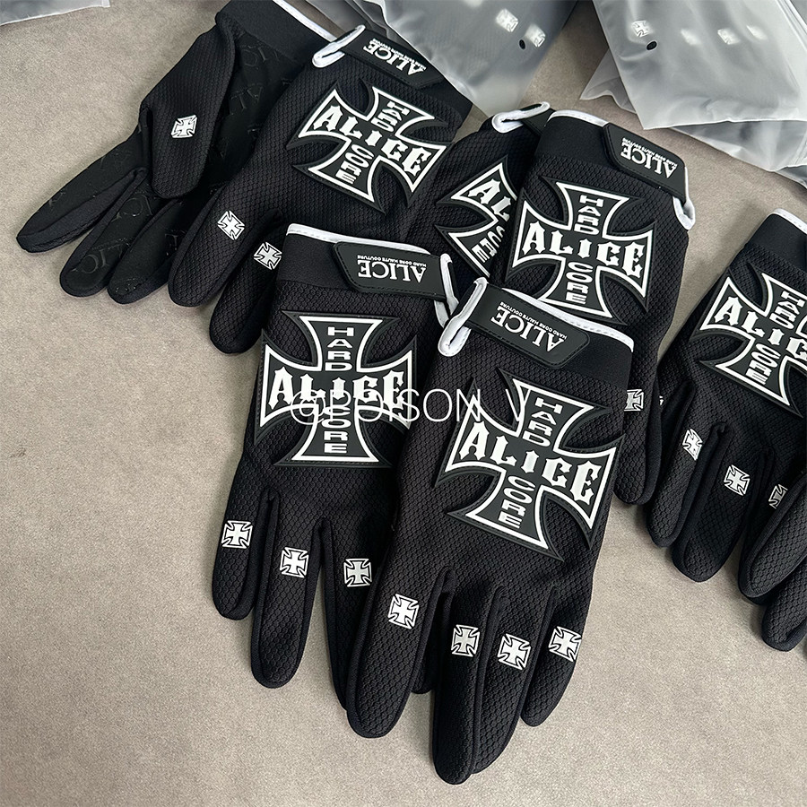 world.taobao.com: Alice Hollywood Cross Logo Motorcycle Gloves