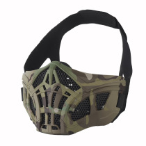 WST poisonous scorpion half-face camouflage mask military fan outdoor silicone mask breathable face protection CS tactical head-mounted mask