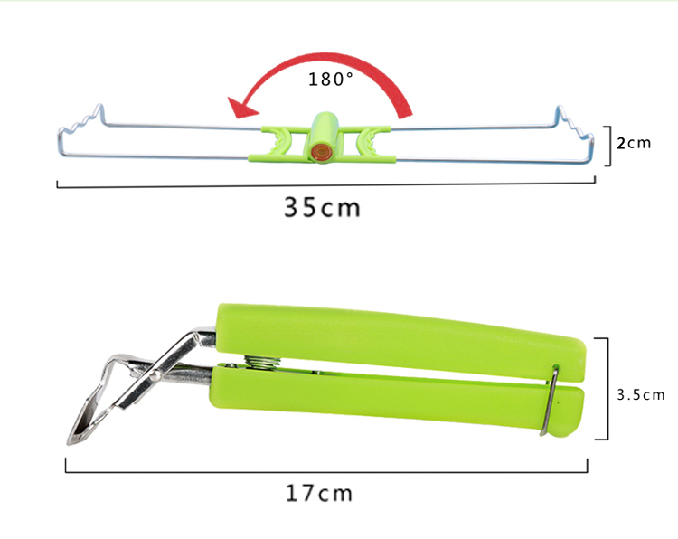 Kẹp chống nóng bằng thép không gỉ, giá để cốc, kẹp, bát, khay, kẹp, dụng cụ nhà bếp, đồ dùng chảo gang đúc