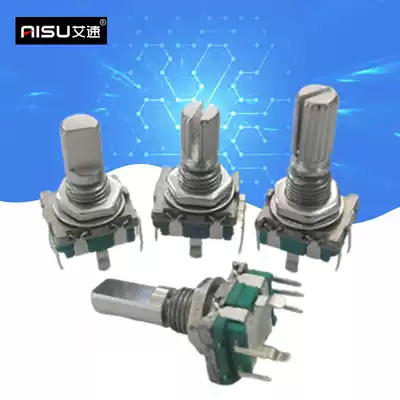 AISU EC11 rotary encoder 15 20mm plum Bing half shaft audio digital potentiometer with switch