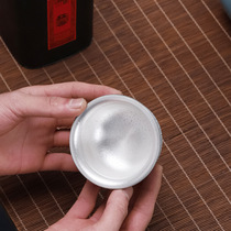 999 sterling silver teacup Master cup Single cup tea cup Silver tea cup Chinese Kung Fu tea bowl Handmade white porcelain silver cup