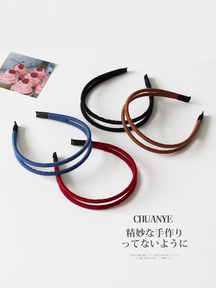 Kawano Japanese and Korean knitted wool hair hoop new simple and fashionable hair hoop for women's daily wear high skull headband hair accessories