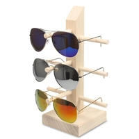 Стеллаж с твердым деревянным стеклом 3 пара