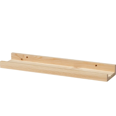 New Ikea Nordhager Wall-Mounted Picture Frame Pine Wood 45cm Picture Frame Wall Shelf Easel Wall Rack