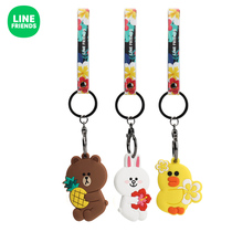 Line Friends) cute fun summer keychain brown bear Connie rabbit Sally cartoon anime pendant