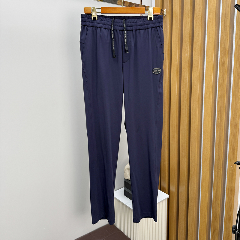 Lukadilong Men's Summer New Style Four-Way Stretch Straight-Leg Structured Easy-Care Drawstring Casual Pants Jogging Pants