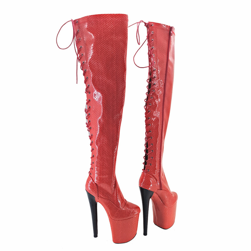 Leecabe's new hated sky high boots pole dancing over knee boots sex special platform women's boots suede catwalk 5B