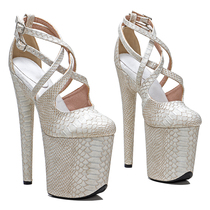 Leecabe sexy new 20CM High heel shoes Shoes Bookmaking High Heel Sandals Walking Show Steel Tube Dance Heat Selling 1BZ