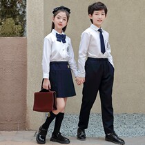 Primary and secondary school students class uniforms school uniforms British style kindergarten garden uniforms spring and autumn suits childrens chorus recitation costumes